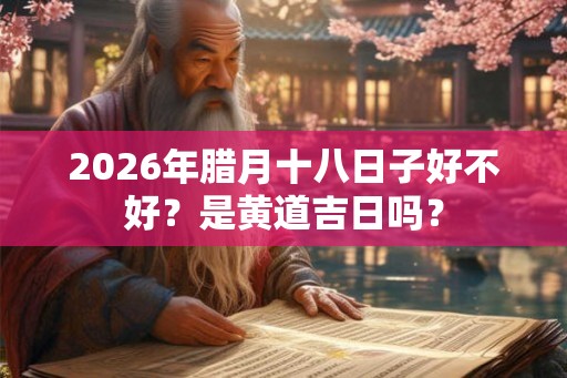2026年腊月十八日子好不好？是黄道吉日吗？