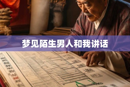梦见陌生男人和我讲话 梦见陌生男人和我讲话