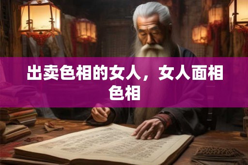 出卖色相的女人，女人面相色相