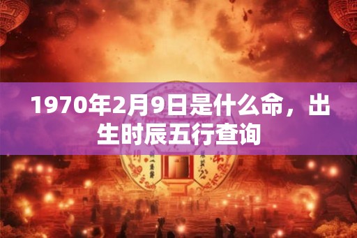 1970年2月9日是什么命，出生时辰五行查询