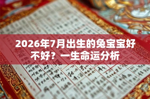 2026年7月出生的兔宝宝好不好？一生命运分析
