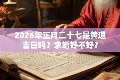 2026年正月二十七是黄道吉日吗？求婚好不好？