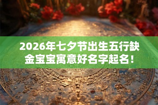 2026年七夕节出生五行缺金宝宝寓意好名字起名！