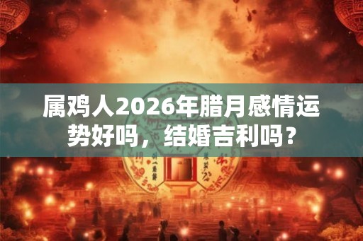 属鸡人2026年腊月感情运势好吗，结婚吉利吗？
