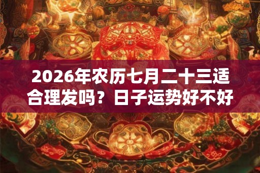 2026年农历七月二十三适合理发吗？日子运势好不好？