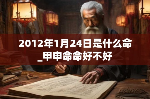 2012年1月24日是什么命_甲申命命好不好