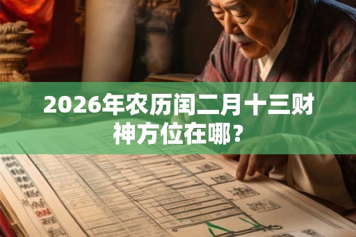 2026年农历闰二月十三财神方位在哪？
