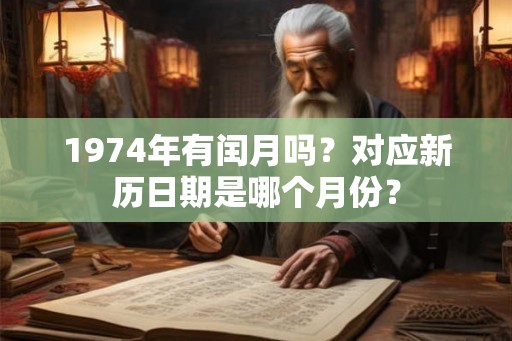 1974年有闰月吗？对应新历日期是哪个月份？