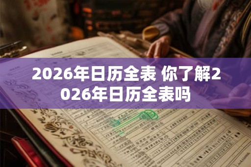 2026年日历全表 你了解2026年日历全表吗 2026年日历全表 你了解2026年日历全表吗