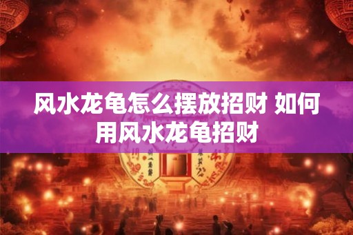 风水龙龟怎么摆放招财 如何用风水龙龟招财