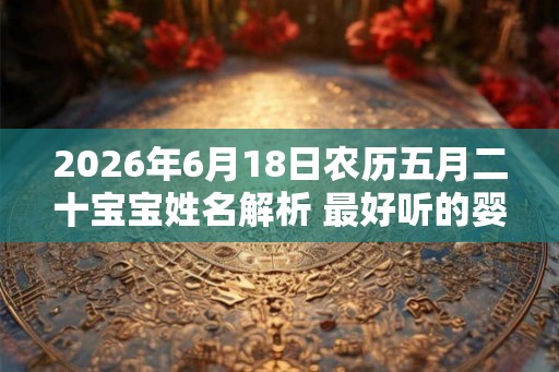 2026年6月18日农历五月二十宝宝姓名解析 最好听的婴儿名字