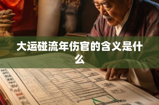 大运碰流年伤官的含义是什么