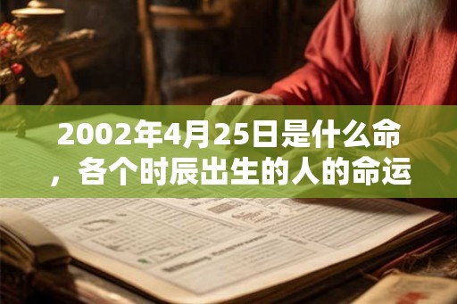 2002年4月25日是什么命,各个时辰出生的人的命运 2002年4月25日是什么命,各个时辰出生的人的命运