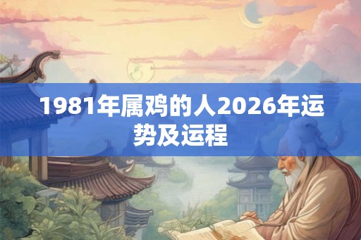 1981年属鸡的人2026年运势及运程