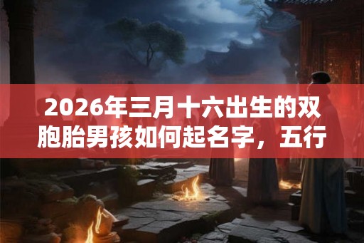 2026年三月十六出生的双胞胎男孩如何起名字，五行属什么