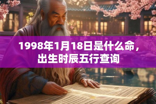 1998年1月18日是什么命，出生时辰五行查询