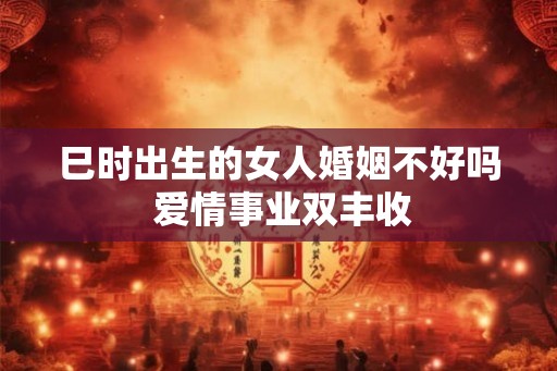 巳时出生的女人婚姻不好吗 爱情事业双丰收
