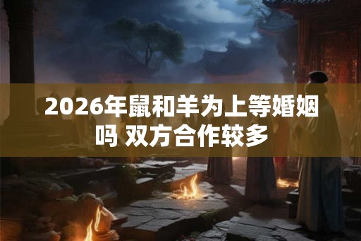 2026年鼠和羊为上等婚姻吗 双方合作较多 2026年鼠和羊为上等婚姻吗 双方合作较多