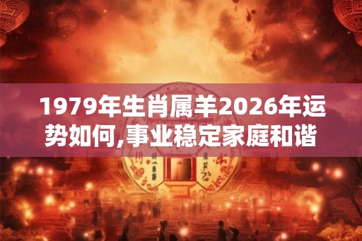 1979年生肖属羊2026年运势如何,事业稳定家庭和谐