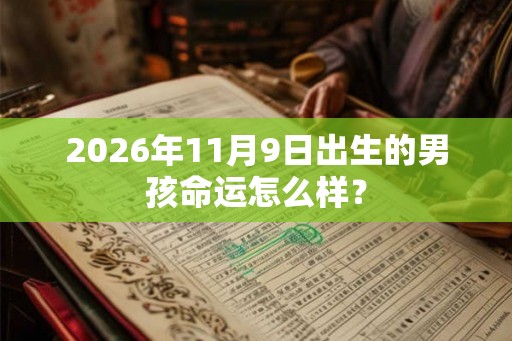2026年11月9日出生的男孩命运怎么样？