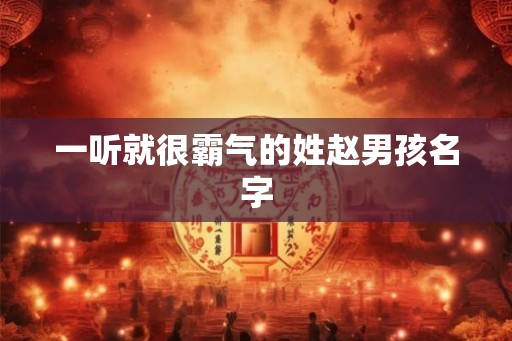 一听就很霸气的姓赵男孩名字