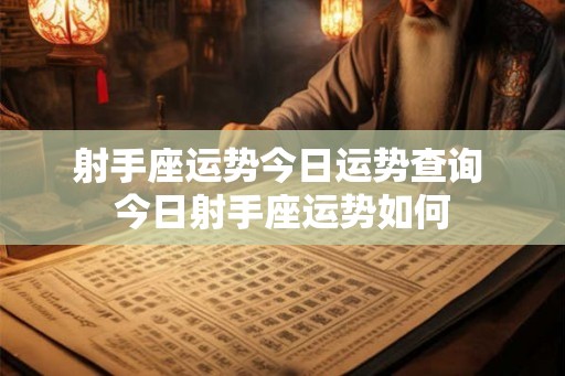 射手座运势今日运势查询 今日射手座运势如何