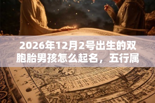 2026年12月2号出生的双胞胎男孩怎么起名，五行属什么