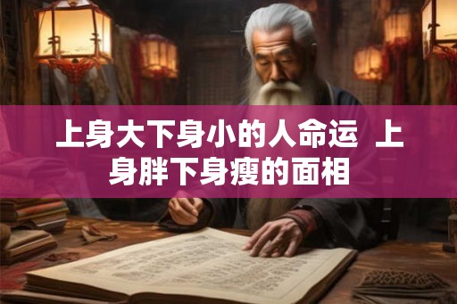上身大下身小的人命运  上身胖下身瘦的面相