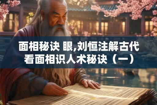 面相秘诀 眼,刘恒注解古代看面相识人术秘诀(一) 面相秘诀 眼,刘恒注解古代看面相识人术秘诀(一)