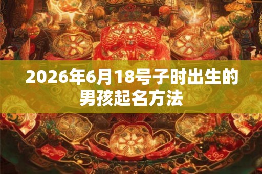 2026年6月18号子时出生的男孩起名方法
