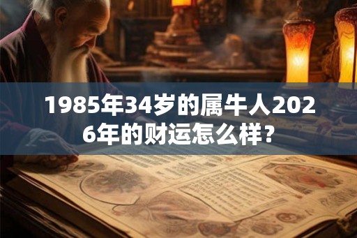 1985年34岁的属牛人2026年的财运怎么样？