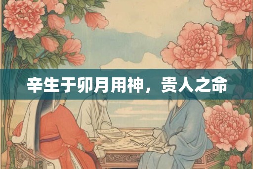 辛生于卯月用神，贵人之命