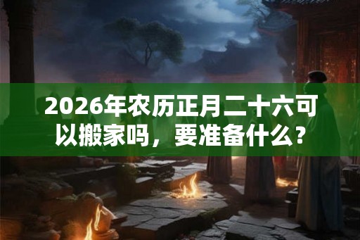 2026年农历正月二十六可以搬家吗，要准备什么？