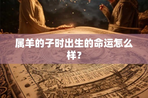 属羊的子时出生的命运怎么样？
