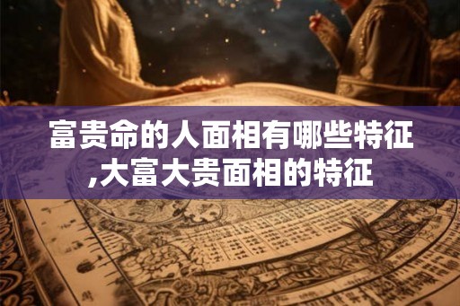 富贵命的人面相有哪些特征,大富大贵面相的特征