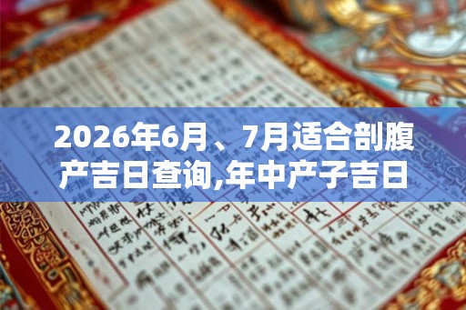 2026年6月、7月适合剖腹产吉日查询,年中产子吉日 2026年6月、7月适合剖腹产吉日查询,年中产子吉日
