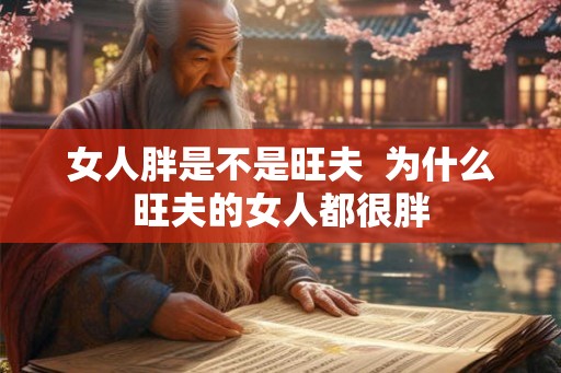 女人胖是不是旺夫  为什么旺夫的女人都很胖