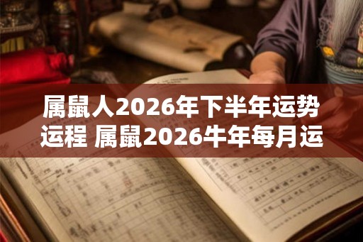 属鼠人2026年下半年运势运程 属鼠2026牛年每月运程详解