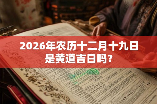 2026年农历十二月十九日是黄道吉日吗？