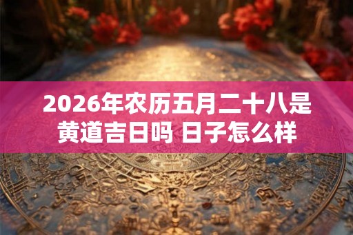 2026年农历五月二十八是黄道吉日吗 日子怎么样