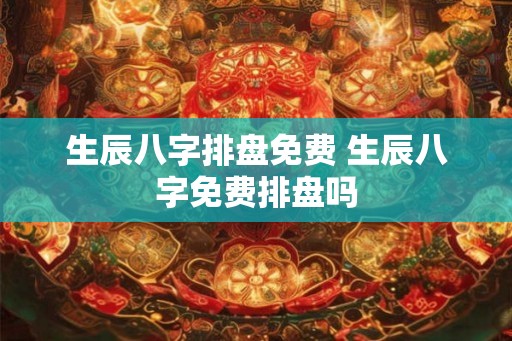 生辰八字排盘免费 生辰八字免费排盘吗