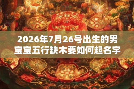 2026年7月26号出生的男宝宝五行缺木要如何起名字