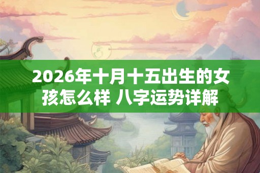 2026年十月十五出生的女孩怎么样 八字运势详解