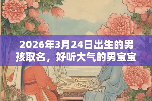 2026年3月24日出生的男孩取名，好听大气的男宝宝名字？