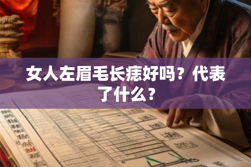 女人左眉毛长痣好吗？代表了什么？