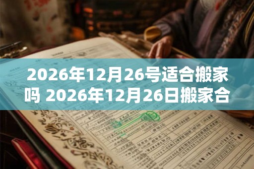 2026年12月26号适合搬家吗 2026年12月26日搬家合适吗