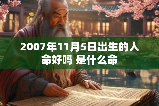 2007年11月5日出生的人命好吗 是什么命 2007年11月5日出生的人命好吗 是什么命