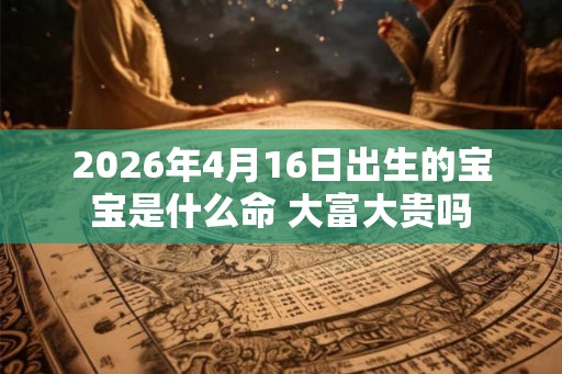 2026年4月16日出生的宝宝是什么命 大富大贵吗