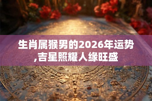生肖属猴男的2026年运势,吉星照耀人缘旺盛 生肖属猴男的2026年运势,吉星照耀人缘旺盛