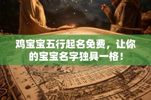鸡宝宝五行起名免费,让你的宝宝名字独具一格! 鸡宝宝五行起名免费,让你的宝宝名字独具一格!